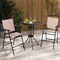 Costway 3PCS Patio Bistro Set Folding Chairs Round Bar Table with 1.6'' Umbrella Hole Yard